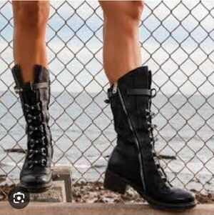 NIB A.S.98 BARDO Rare Discontinued Black Moto Women Boots 41